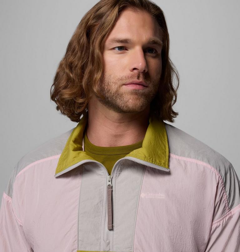 Unisex Riptide II Retro Windbreaker Anorak, Color: Pink Agate, Flint Grey, Peppercorn, image 5