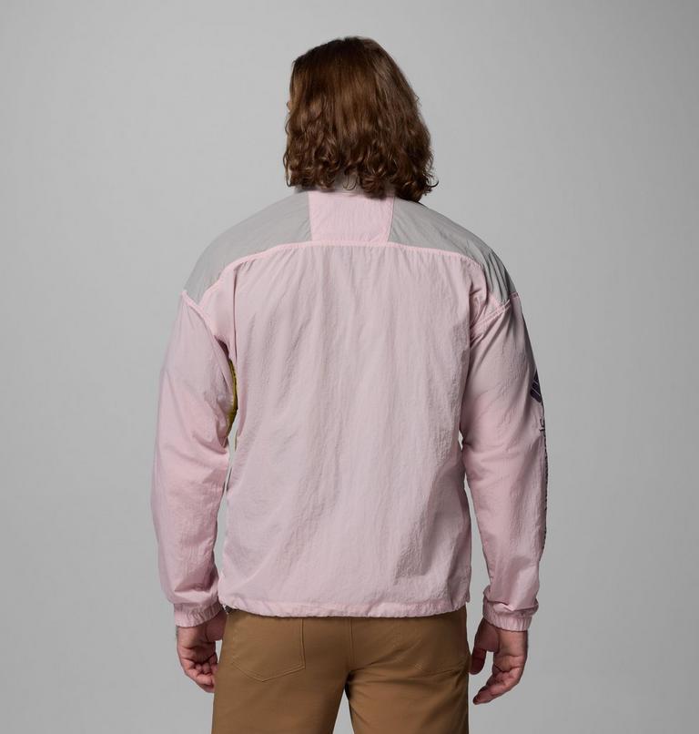 Unisex Riptide II Retro Windbreaker Anorak, Color: Pink Agate, Flint Grey, Peppercorn, image 2