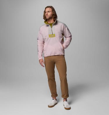 Unisex Riptide II Retro Windbreaker Anorak, Color: Pink Agate, Flint Grey, Peppercorn, image 7