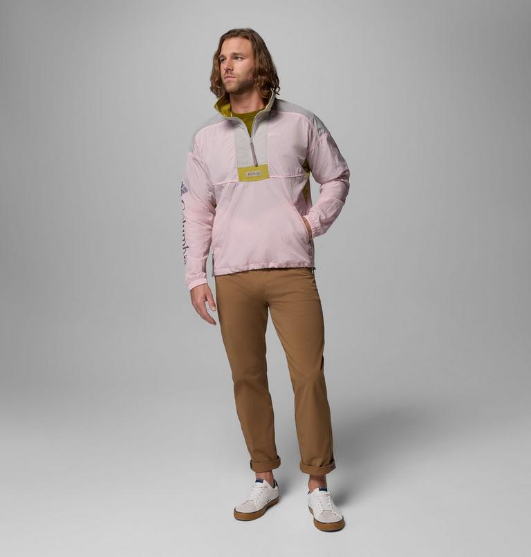 Unisex Riptide II Retro Windbreaker Anorak, Color: Pink Agate, Flint Grey, Peppercorn, image 3