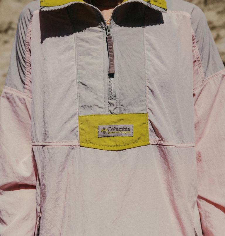 Unisex Riptide II Retro Windbreaker Anorak, Color: Pink Agate, Flint Grey, Peppercorn, image 8