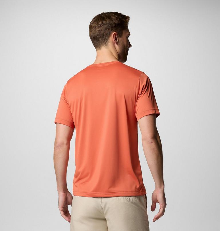 Men's Columbia Hike Pocket Technical T-Shirt, Color: Tuscan Heather, Spice, image 2