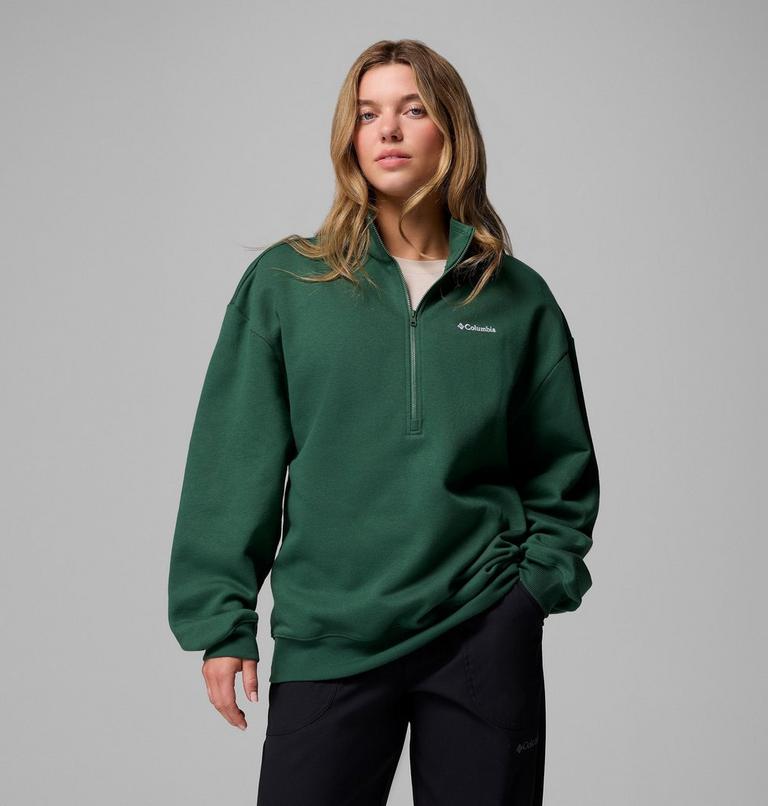 Women's Aldermore Half Zip Sweater, Color: Rain Forest, image 1