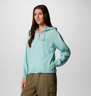 Women's Skien Valley Hooded Light Jacket, Color: Spray, image 11
