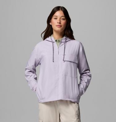 Chaqueta ligera con capucha Skien Valley para mujer, Color: Lavender Pearl, image 1
