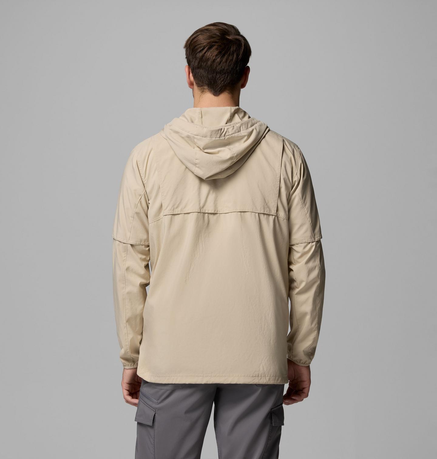 Мужская рубашка Columbia Skien Valley Hooded Long Sleeve, цвет: Серо-бежевый / Shark — фото 3