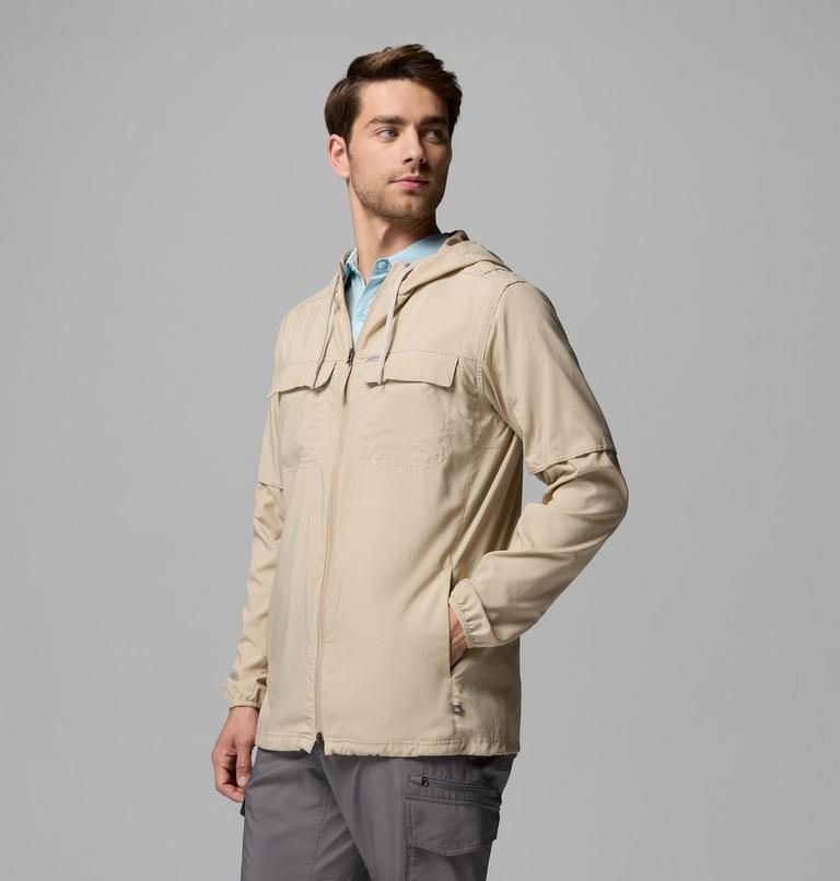 Chaqueta ligera con capucha Skien Valley para hombre, Color: Ancient Fossil, Shark, image 4