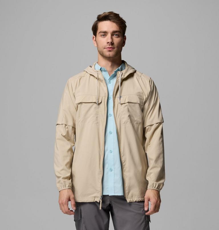 Chaqueta ligera con capucha Skien Valley para hombre, Color: Ancient Fossil, Shark, image 5