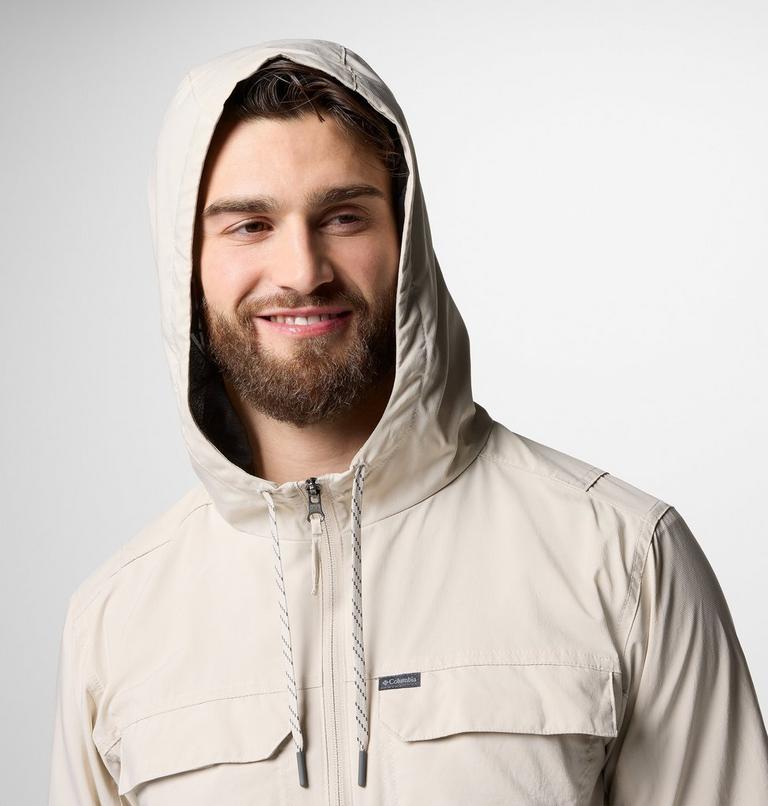 Skien Valley Hooded LS Shirt, Color: Dark Stone, image 4