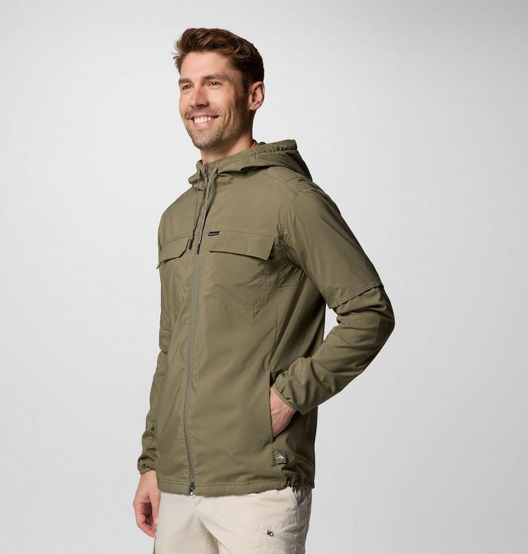 Men's Skien Valley Hooded Light Jacket, Color: Stone Green, image 3