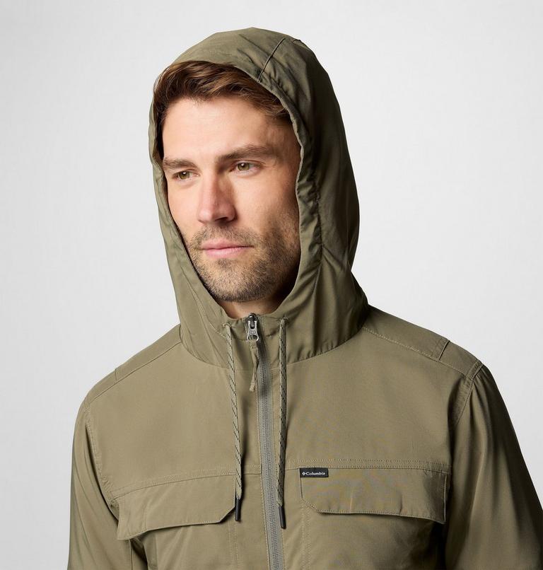 Men's Skien Valley Hooded Light Jacket, Color: Stone Green, image 4