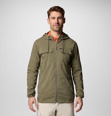 Men's Skien Valley Hooded Light Jacket, Color: Stone Green, image 1