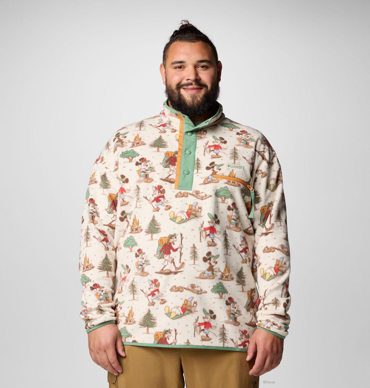 Men's CSC x Disney Mickey & Friends Half Snap Fleece - Big 1
