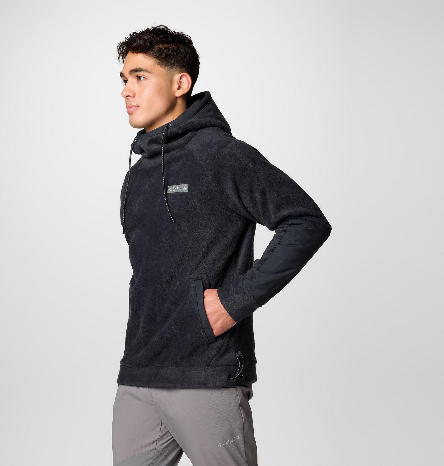 Мужское худи Columbia Hunterdon II Fleece - Tall, цвет: Чёрный — фото 3
