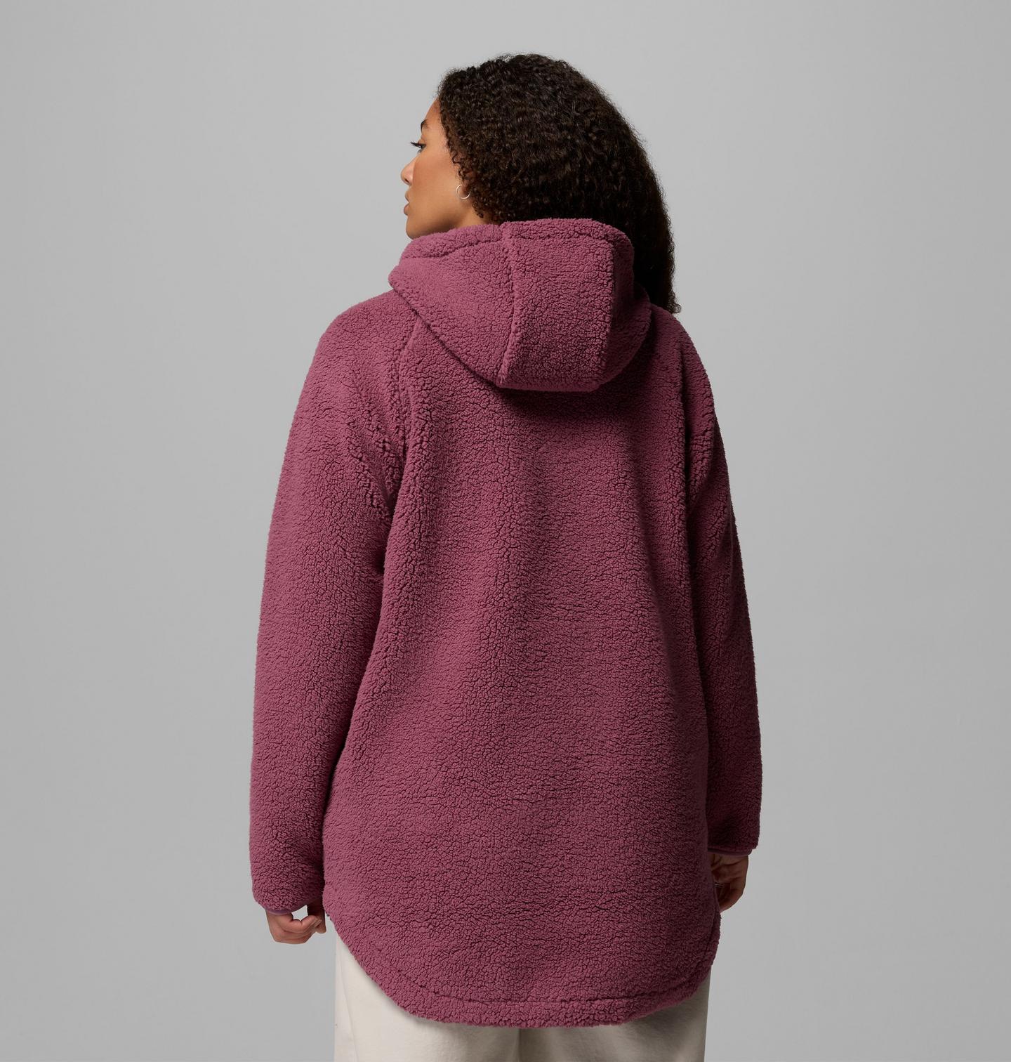 Женское худи Columbia Winter Warmth Full Zip - Plus Size, цвет: Состаренный розовато-лиловый — фото 3