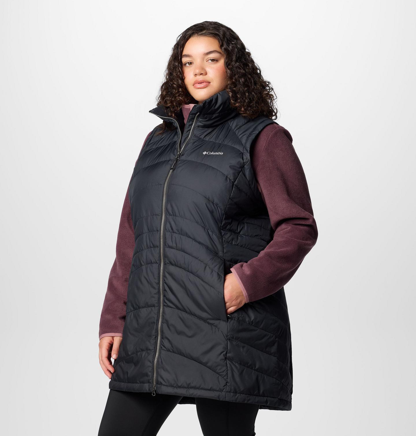 Женский жилет Columbia Karis Gale Long Vest - Plus Size, цвет: Чёрный — фото 3