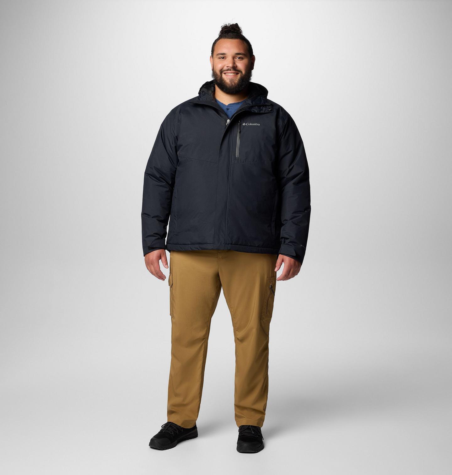 Мужская куртка Columbia Cascadian Peaks Insulated Jacket - Big, цвет: Чёрный — фото 3