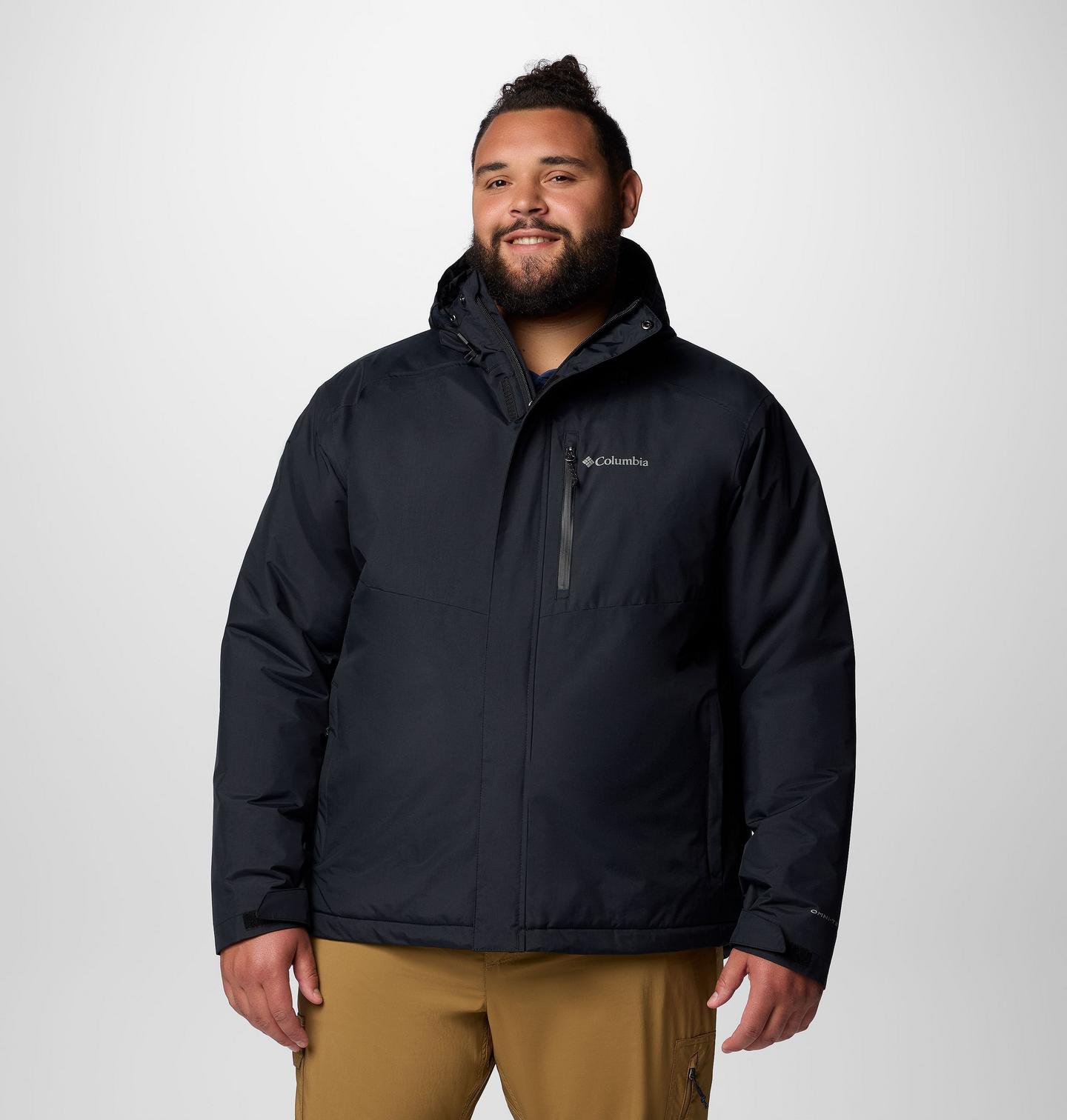 Мужская куртка Columbia Cascadian Peaks Insulated Jacket - Big, цвет: Чёрный — фото 1