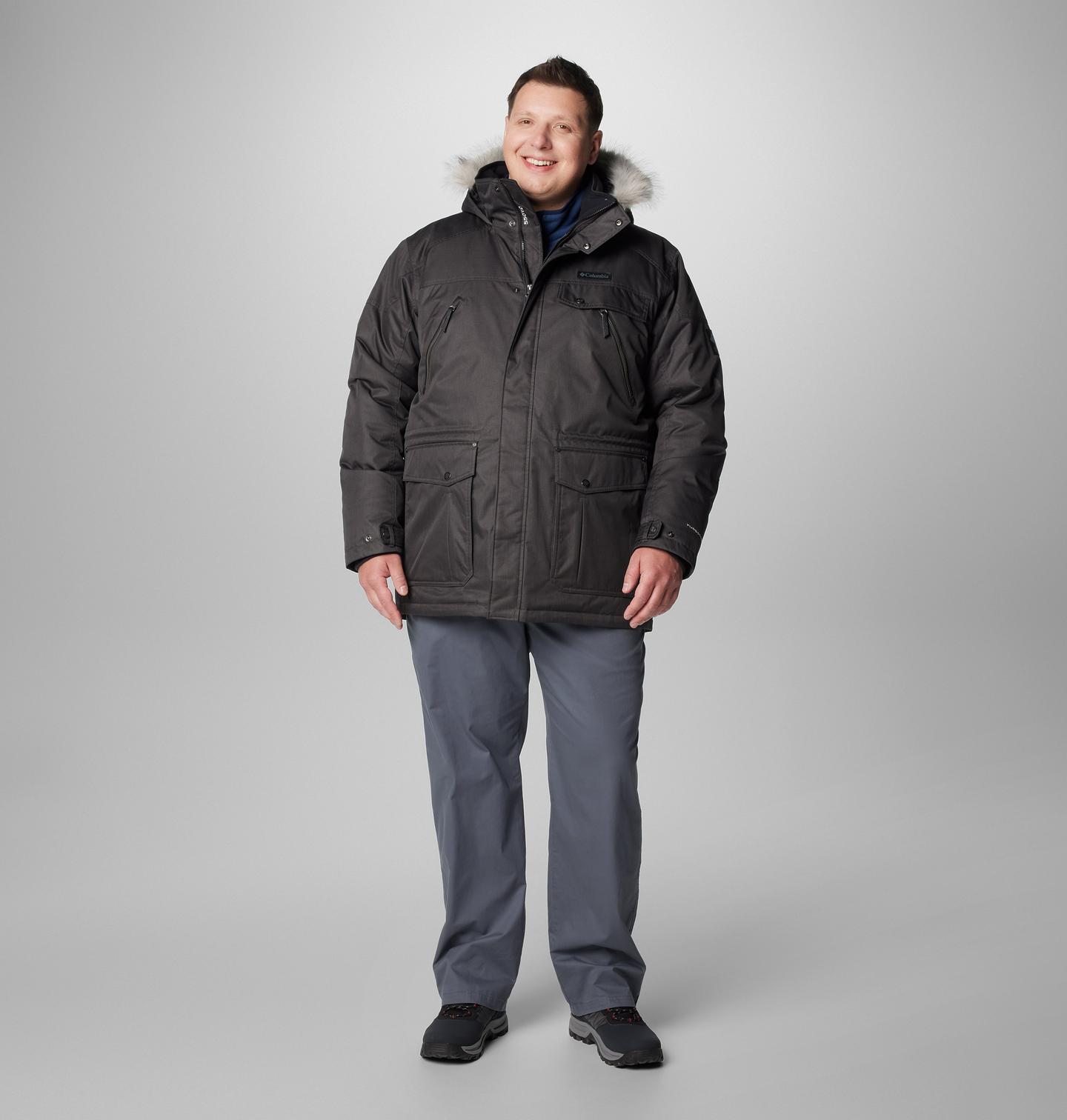 Мужская куртка Columbia Barlow Pass TurboDown II Jacket - Big, цвет: Чёрный — фото 3