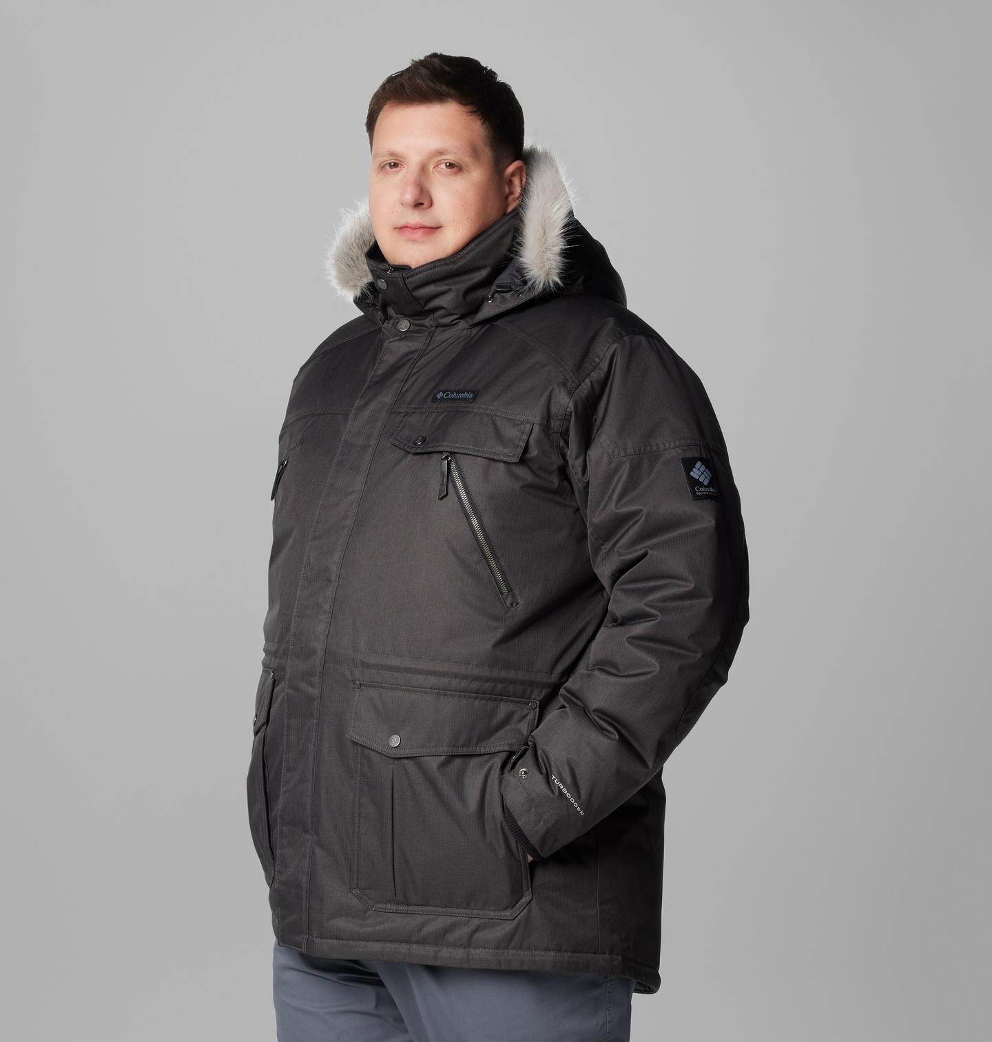 Мужская куртка Columbia Barlow Pass TurboDown II Jacket - Big, цвет: Чёрный — фото 4