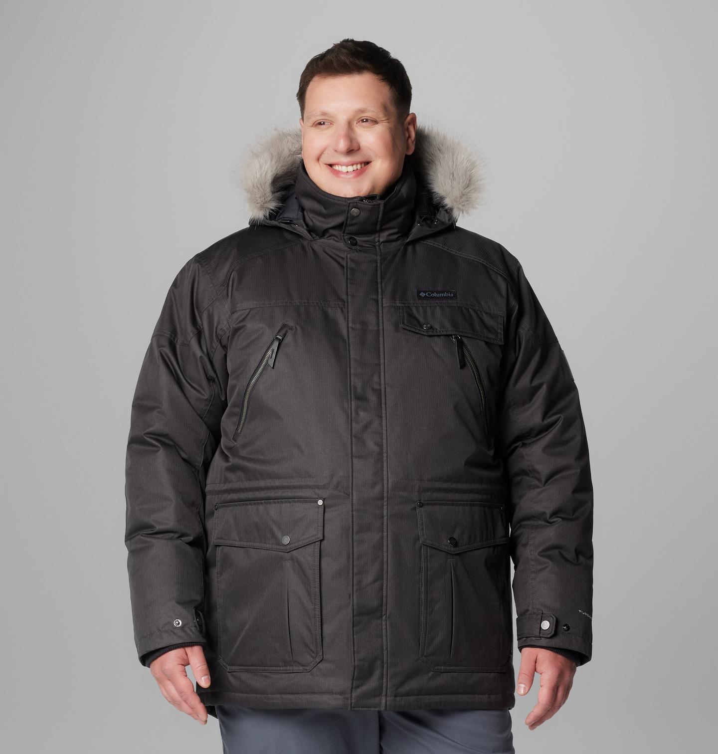 Мужская куртка Columbia Barlow Pass TurboDown II Jacket - Big, цвет: Чёрный — фото 1