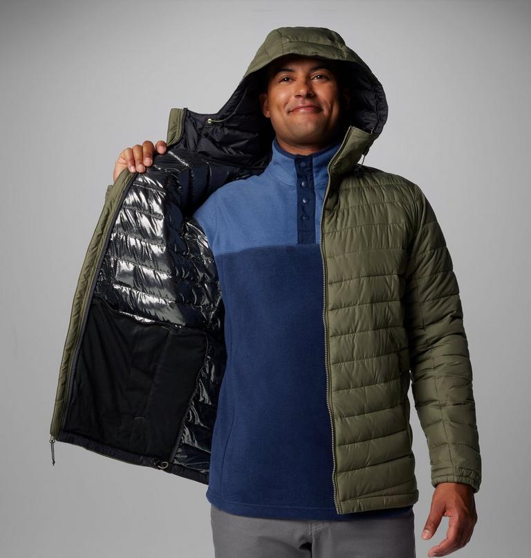 Men's Slope Edge II Hooded Insulated Jacket, Color: Stone Green, image 6