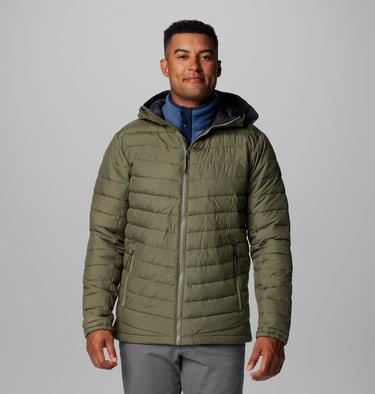 Men's Slope Edge II Hooded Insulated Jacket, Color: Stone Green, image 9
