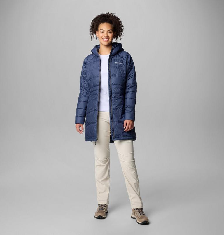 Chaqueta aislante larga con capucha Karis Gale II para mujer, Color: Nocturnal, image 3