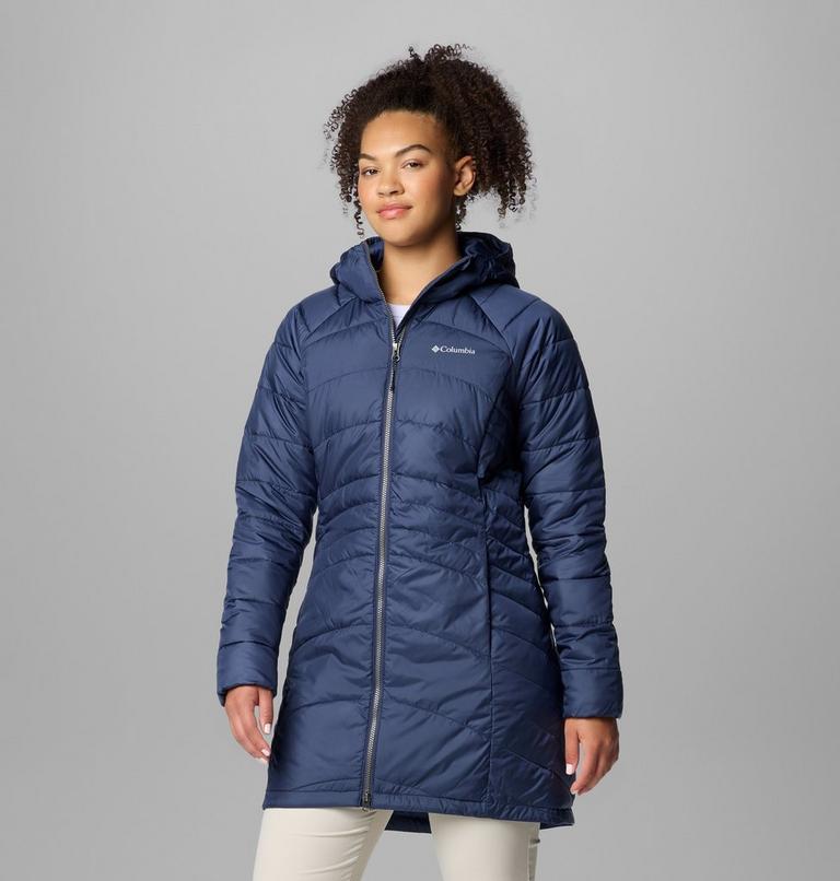 Chaqueta aislante larga con capucha Karis Gale II para mujer, Color: Nocturnal, image 4