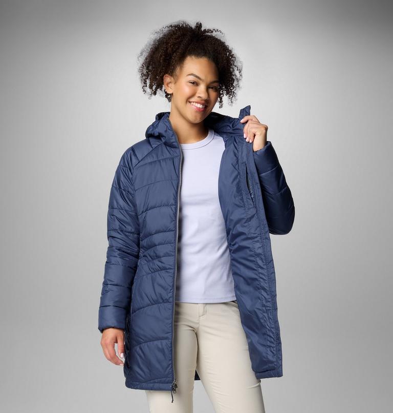 Chaqueta aislante larga con capucha Karis Gale II para mujer, Color: Nocturnal, image 6