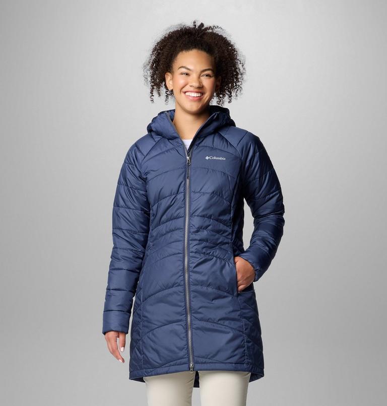 Chaqueta aislante larga con capucha Karis Gale II para mujer, Color: Nocturnal, image 1