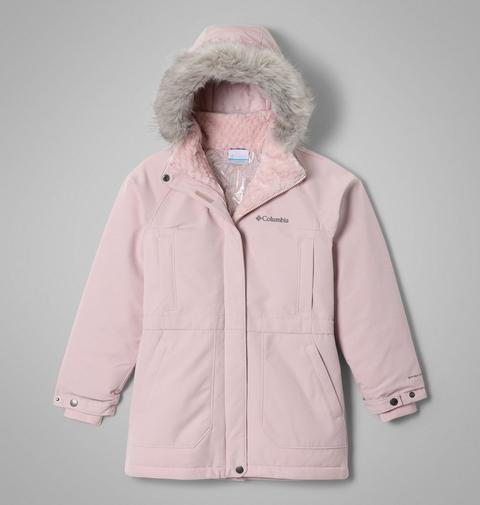 Куртка Columbia Boundary Bay Down Parka для девочек, цвет: Минеральный розовый
