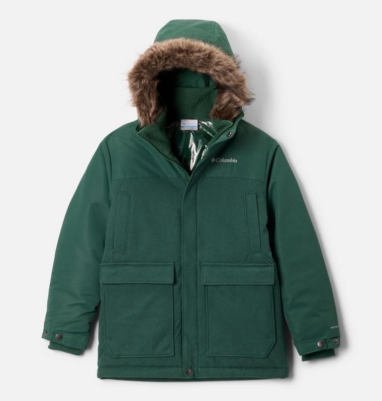 Boys' Boundary Bay Down Waterproof Parka, Color: Rain Forest, image 1