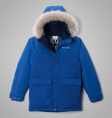 Boys' Boundary Bay Down Parka, Color: Mountain Blue, image 1