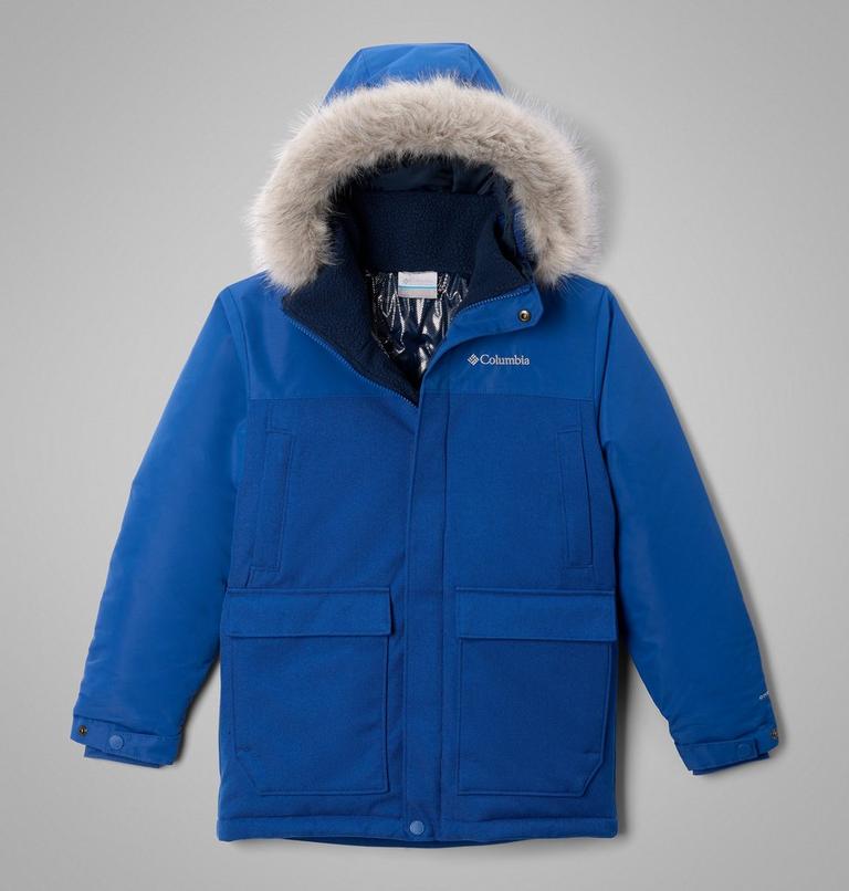 Boys' Boundary Bay Down Waterproof Parka, Color: Mountain Blue, image 1