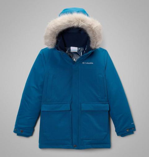 Куртка Columbia Boundary Bay Down Parka для мальчиков, цвет: Синий