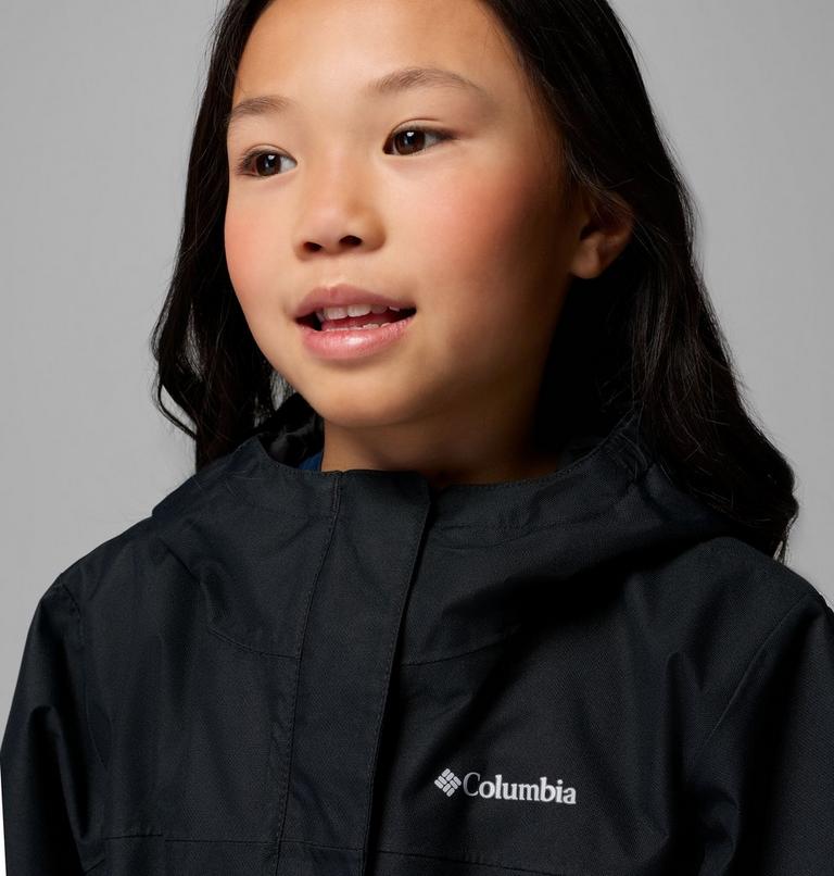 Girls' Hikebound Long Waterproof Jacket, Color: Black, image 6