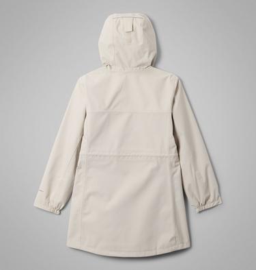 Girls' Hikebound Long Waterproof Jacket, Color: Dark Stone, image 4
