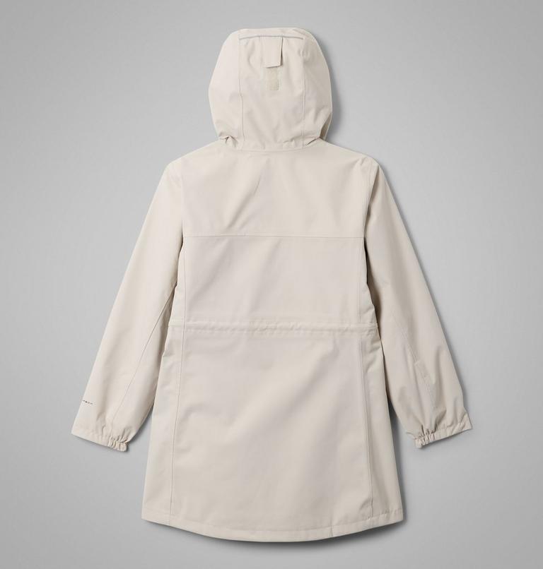 Girls' Hikebound Long Waterproof Jacket, Color: Dark Stone, image 2