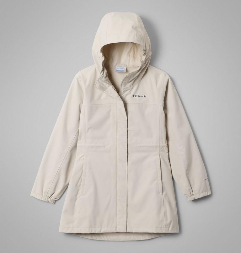 Girls' Hikebound Long Waterproof Jacket, Color: Dark Stone, image 1