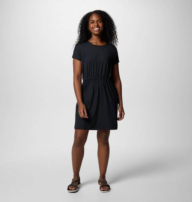 Vestido técnico de manga corta Chill River para mujer, Color: Black, image 1