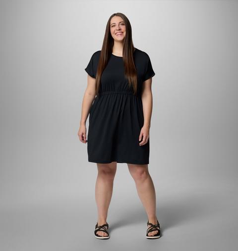 Женское платье Columbia Chill River Short Sleeve Dress - Plus Size, цвет: Чёрный