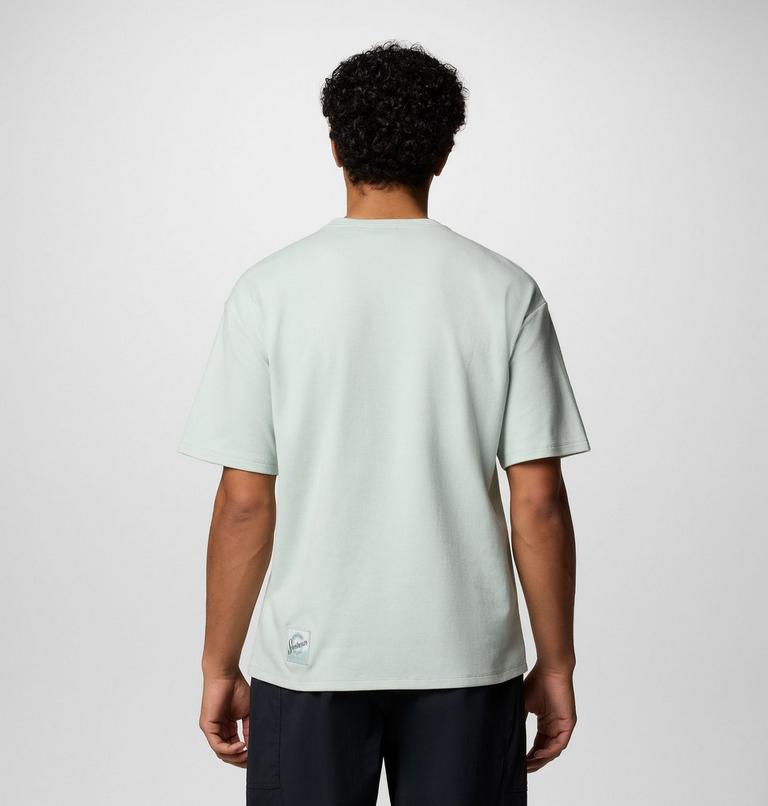 Unisex Cove Beach Pocket T-Shirt, Color: Cool Green, Canoe, image 9