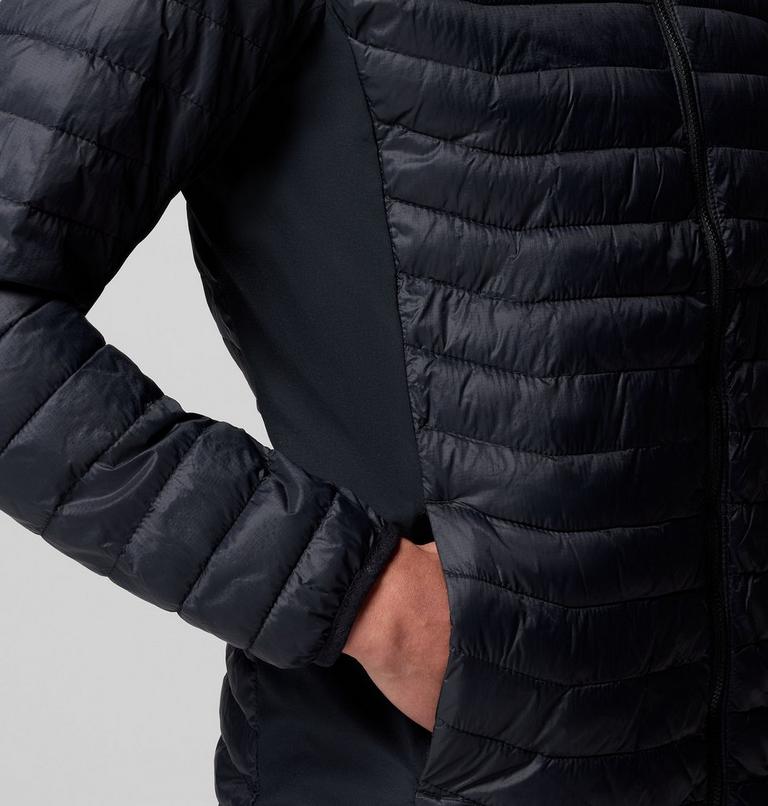 Chaqueta acolchada híbrida con capucha Powder Pass para hombre, Color: Black, image 7