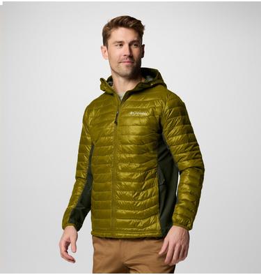 Powder Pass Hybrid Puffer-Jacke mit Kapuze f&uuml;r M&auml;nner, Color: Mossy Green, Greenscape, image 4