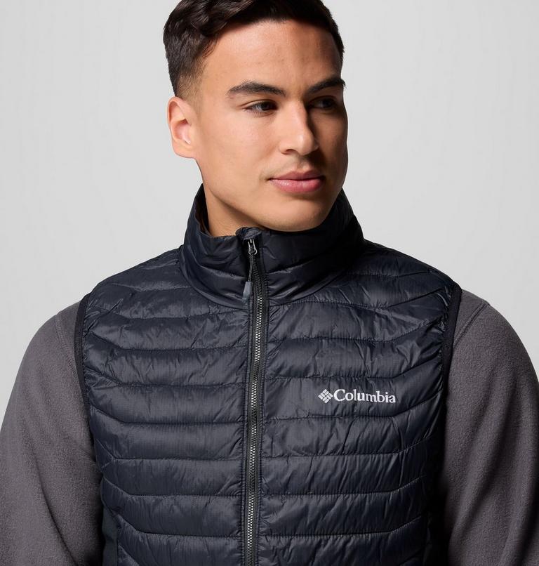 Men's Powder Pass Hybrid Puffer Gilet, Color: Black, image 5