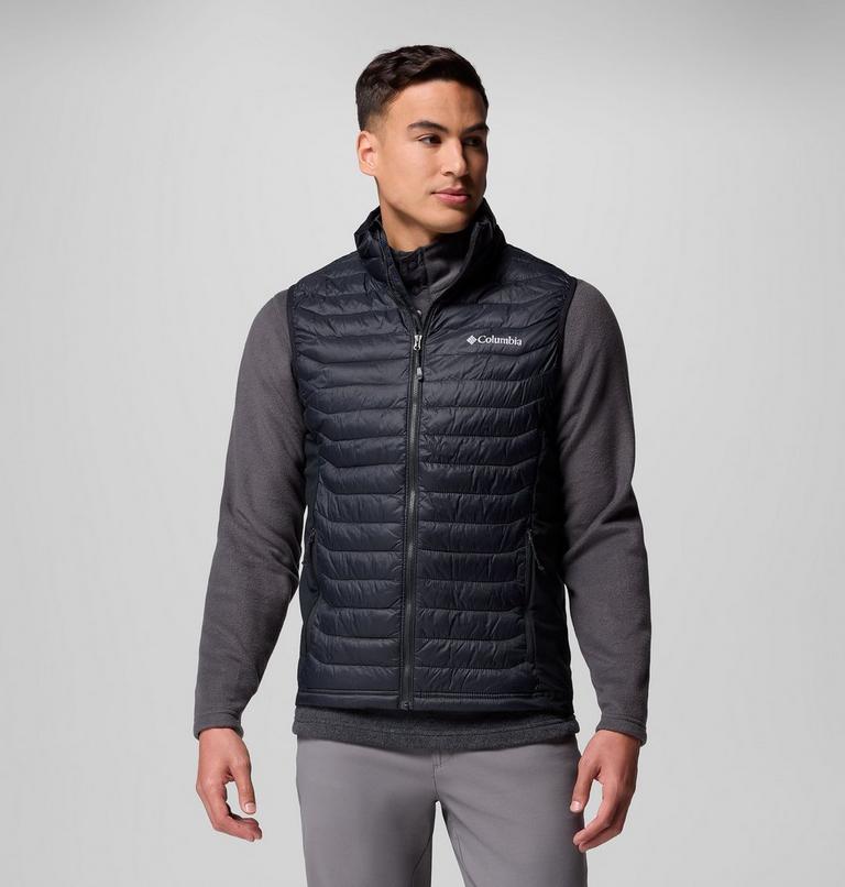 Men's Powder Pass Hybrid Puffer Gilet, Color: Black, image 6