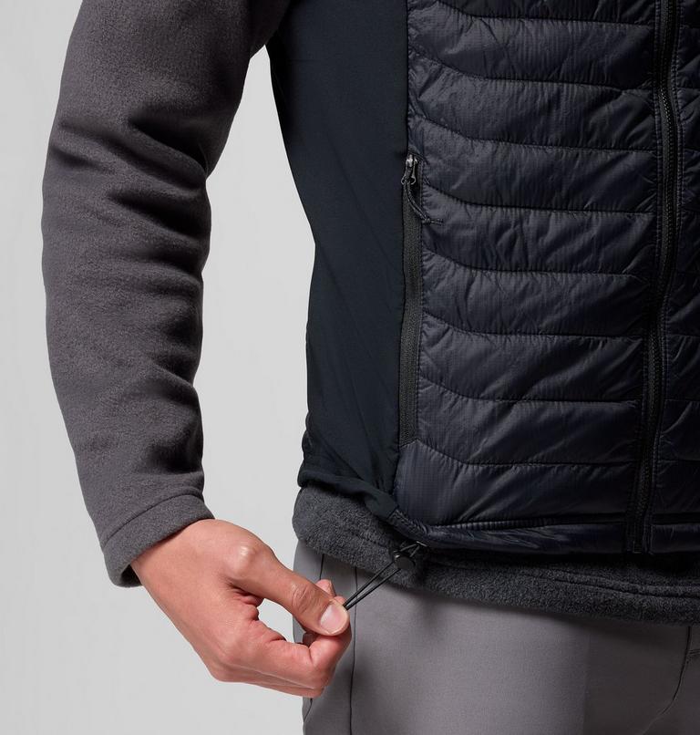 Men's Powder Pass Hybrid Puffer Gilet, Color: Black, image 7