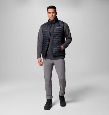 Men's Powder Pass Hybrid Puffer Gilet, Color: Black, image 6