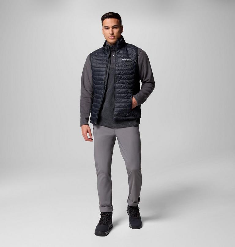 Men's Powder Pass Hybrid Puffer Gilet, Color: Black, image 2